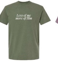 Encounter Puff Tee - Green (Less of Me, More of Him) mockup