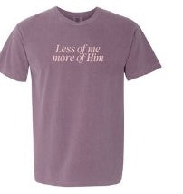 Encounter Puff Tee - Violet (Less of Me, More of Him) mockup