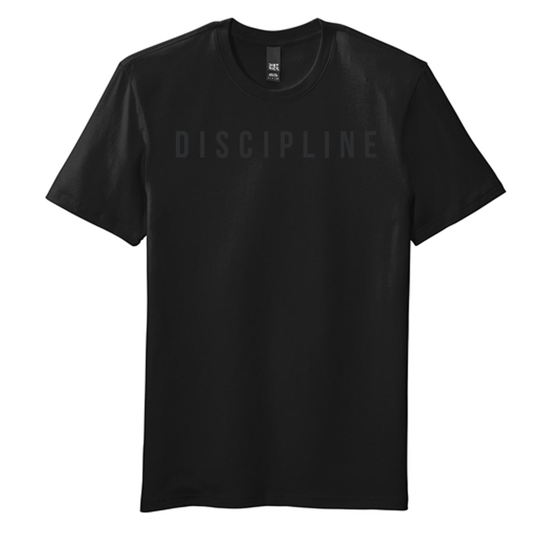 DISCIPLINE black-on-black faith and fitness t-shirt — Calvary Naperville