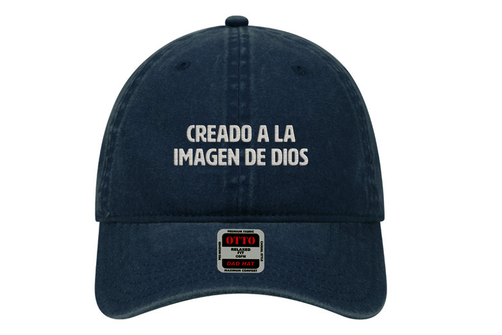 Calvary Classic Cap(Spanish)- Creado a la imagen de Dios (Azul)